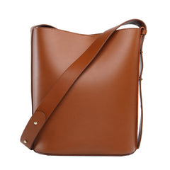 Stylish LEATHER WOMEN Bucket Handbag Barrel SHOULDER BAG Crossbody Purse FOR WOMEN