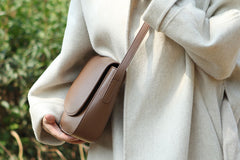 Stylish LEATHER WOMEN Saddle Messenger BAG Crossbody Purse FOR WOMEN