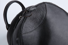 Genuine Leather Cute Women Backpack Bag Shoulder Bag Red Brown Leather Purse