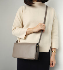 Minimalist Leather Womens Stylish Messenger Crossbody Bag Purse Shoulder Bag for Women