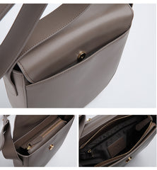 Minimalist Leather Womens Stylish Saddle Crossbody Bag Purse Shoulder Bag for Women