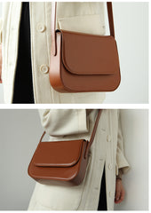 Stylish Leather Womens Minimalist Shoulder Bag Crossbody Bag Purse for Women