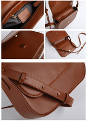 Stylish Leather Womens Minimalist Shoulder Bag Crossbody Bag Purse for Women