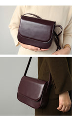Stylish Leather Womens Minimalist Shoulder Bag Crossbody Bag Purse for Women