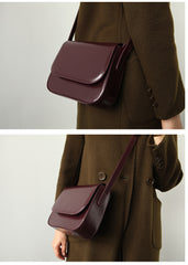 Stylish Leather Womens Minimalist Shoulder Bag Crossbody Bag Purse for Women