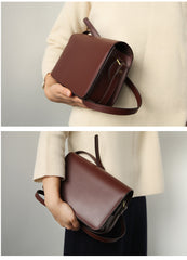 Minimalist Leather Womens Stylish Messenger Crossbody Bag Purse Shoulder Bag for Women