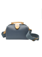 Vintage Womens Gray Leather Doctor Handbags Shoulder Purses Doctor Purse for Women