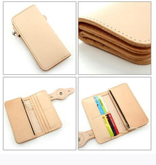 Cool Handmade Leather Biker Chain Wallet Mens Chain Long Wallet with Chain