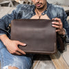 Cool Leather Black Mens Side Bag Messenger Bags Vintage Courier Bag for Men