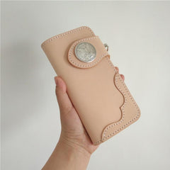 [On Sale] Badass Mens Leather Biker Chain Wallet Handmade Long Biker Wallet with Chain