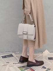 Fashion Leather Brown Gray Handbags Shoulder Bag Work Purse For Women