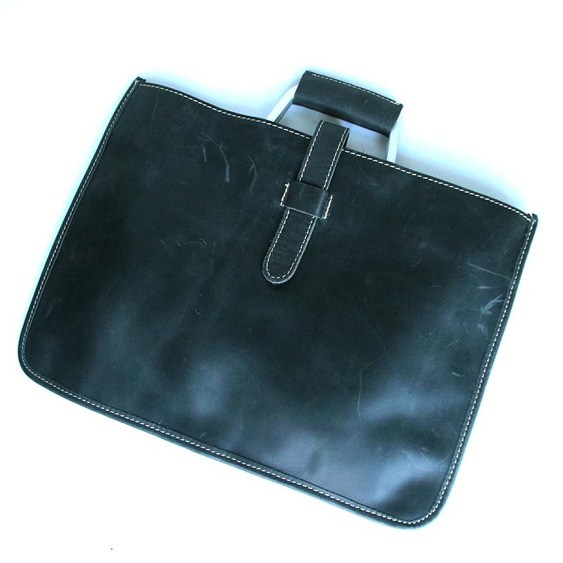 Slim Leather Mens Cool Briefcase Work Bag Business Bag Laptop Bag for men