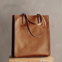 Vintage WOMENs LEATHER Tote Bag Stylish Leather Work Tote Purses FOR WOMEN