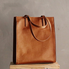 Vintage WOMENs LEATHER Tote Bag Stylish Leather Work Tote Purses FOR WOMEN