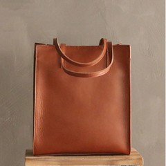 Vintage WOMENs LEATHER Tote Bag Stylish Leather Work Tote Purses FOR WOMEN