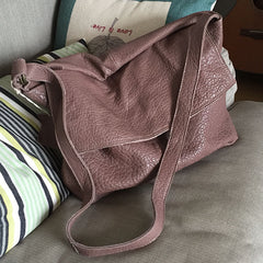 Vintage WOMENs LEATHER Large Messenger Bag Shoulder Bag Purse FOR WOMEN