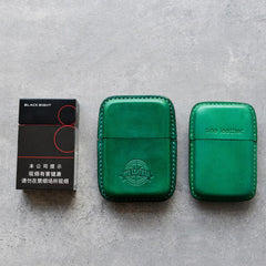 Cool Black Leather Mens 14pcs Cigarette Holder Case Cool Custom Cigarette Case for Men