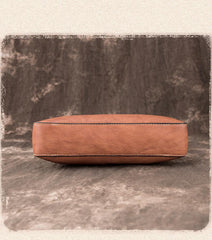 Vintage Coffee LEATHER MEN'S Small Side bag - Lifestyle View