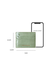 Minimalist Women Black&Gold Vegan Leather Card Holders - Stitching Detail