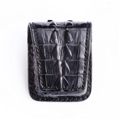 Cool Handmade Black Leather Mens Zippo Lighter Cover Classic Zippo Lighter Holder For Men