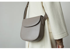Minimalist Leather Womens Stylish Saddle Crossbody Bag Purse Shoulder Bag for Women