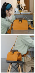 Vintage Womens Gray Leather Doctor Handbags Shoulder Purses Doctor Purse for Women