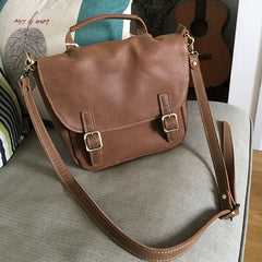 Vintage LEATHER WOMEN Satchel Crossbody Purses School SHOULDER BAG FOR WOMEN