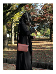 Minimalist Leather Womens Stylish Messenger Crossbody Bag Purse Shoulder Bag for Women