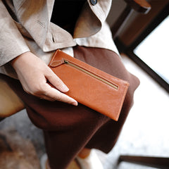Slim Black Leather Clutch Wallet Womens Zip Wallets Black Ladies Zipper Clutch Wallet for Women