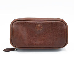 Cool Leather Black Mens Leather 2pcs Tobacco Pipe Case Zipper Tobacco Pipe Case for Men