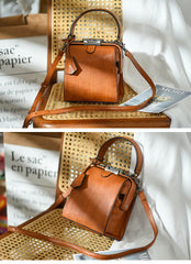 Womens Green Leather Doctor Handbag Purses Square Doctor Crossbody Purse for Women