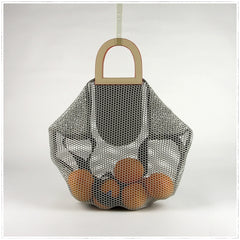 Womens Green Net Polyester Leather Tote Handbag Purse Polyester Tote Shoulder Bag Purse for Ladies