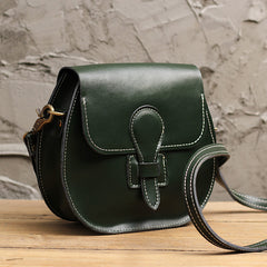 Stylish LEATHER WOMEN Saddle Bag SHOULDER BAG Circle Crossbody Purse FOR WOMEN