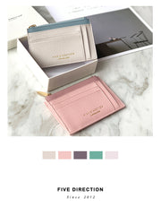 Cute Women Purple Vegan Leather Slim Card Holders Small Card Wallet Card Holder Credit Card Holder For Women