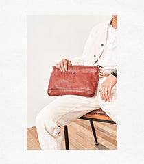 Casual Black Leather Mens 10'' Messenger Bag Brown Courier Bag Side Postman Bag For Men