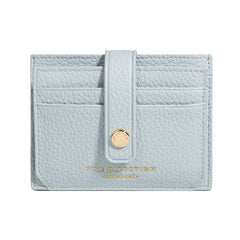 Cute Women White Blue Vegan Leather Small Card Holder Card Wallet Slim Card Holder Credit Card Holder For Women