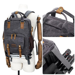 GREEN LARGE CANVAS WATERPROOF MENS CANON Handbag CAMERA BACKPACK NIKON CAMERA BAG DSLR CAMERA BAG FOR Women