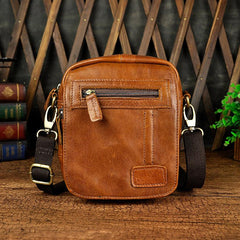 Small Mens Leather Belt Pouch Side Bag Belt Case Waist Pouch Holster for Men