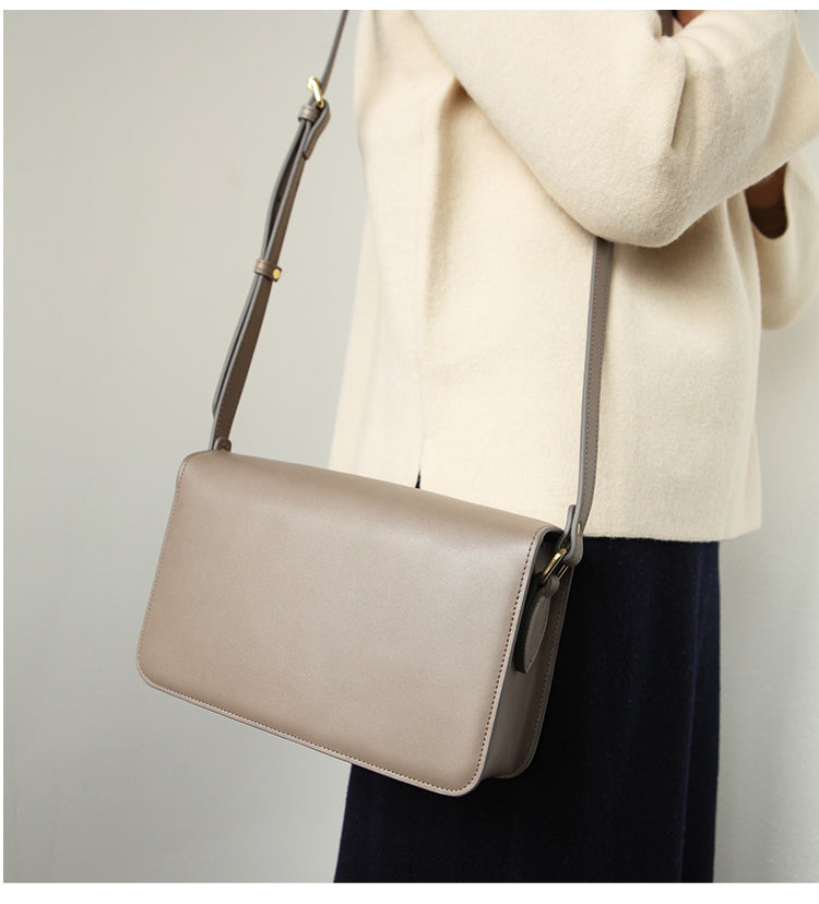 Minimalist Leather Womens Stylish Messenger Crossbody Bag Purse Shoulder Bag for Women