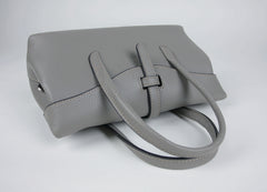 Womens Navy Work Leather Handbag Purse Leather Gray Work Shoulder Bag Handbag Purse for Ladies