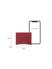Women Orange Leather Card Holders Small Card Wallet Minimalist Credit Card Holder For Women