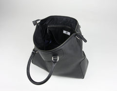 Large Womens Black Leather Work Handbag Purse Leather Crossbody Purse Shoulder Bag for Ladies