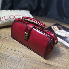 Vintage Womens Tan Leather Doctor Handbag Purses Vintage Handmade Doctor Crossbody Purse for Women