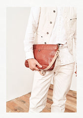 Casual Black Leather Mens 10'' Messenger Bag Brown Courier Bag Side Postman Bag For Men