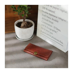 Vintage Womens Best Brown Leather Long Wallet Checkbook Wallet Cards Holder Wallet Purse for Ladies