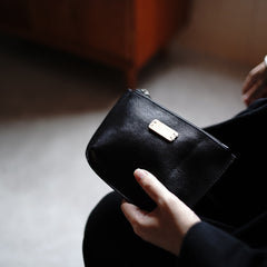 Vintage Green Leather Zipper Wallet Womens Zip Around Wallets Green Ladies Zipper Clutch Wallet for Women