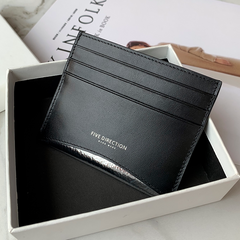 Women Red Leather Card Holders Small Card Wallet Minimalist Credit Card Holder For Women
