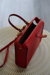 Handmade Womens Stylish Black Leather Doctor Handbag Side Purses Doctor Purses for Women