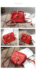 Vintage Womens Red Leather Doctor Shoulder Bag Side Purses Doctor Crossbody Purses for Women