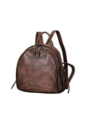 Best Purple Leather Rucksack Womens Vintage Small School Backpacks Leather Backpack Purse